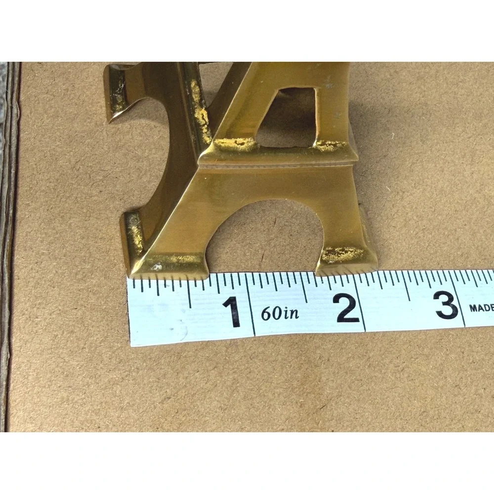 Restoration Hardware Brass Eiffel‎ Tower Figurine Gold Paris Decor Sculpture 5in